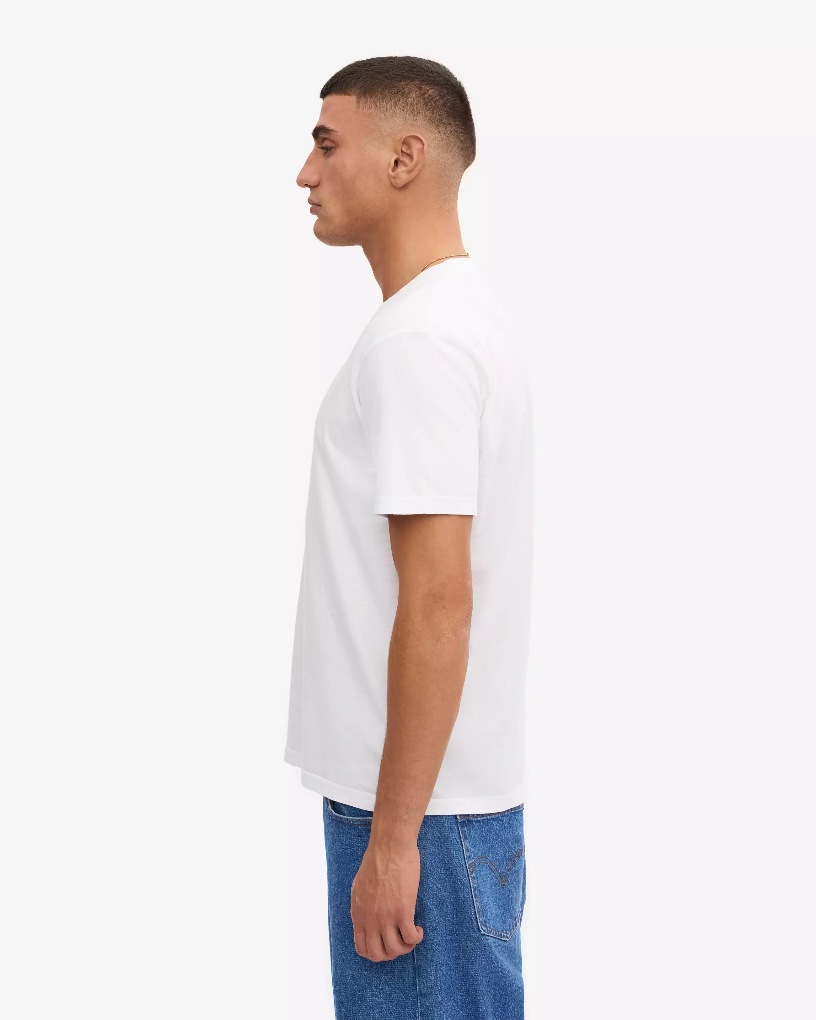 Wemoto Optical White Classic Organic Tee Herren weiss